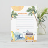 Surf Beach Verjaardagsfeesttijd Capsule Note Kaart (Staand voorkant)