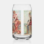 Surf Beauties Blikvorm Glas (Achterkant)