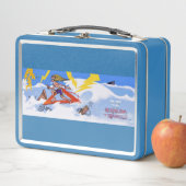 Surf Bermudes Triangle lunchbox bleu (En situation)