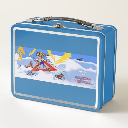 Surf Bermudes Triangle lunchbox bleu (Devant)