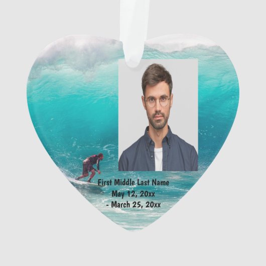 Surf Big Wave Ocean Beach Photo personnalisée (dos)