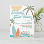 Surf Birthday Party Invitation (Debout devant)