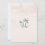 Surf Birthday Party Invitation Kaart (Achterkant)