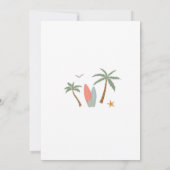 Surf Birthday Party Invitation Kaart (Achterkant)
