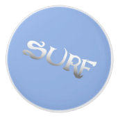 Surf blauw gekantelde keramische knop (Voorkant)