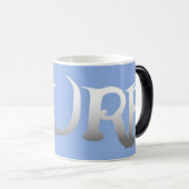 Surf blauw morphing mok (Voorkant rechts)