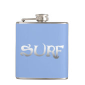 Surf blauw omwikkelde kolf heupfles (Voorkant)