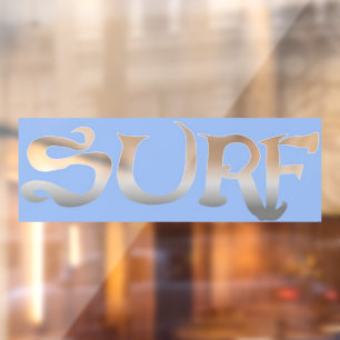Surf blauw ondoorzichtige see-thru venster vastkla raamsticker