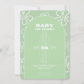 Surf Board Baby Shower - Custom Gender Neutral Kaart (Voorkant)