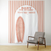 Surf Board Baby Shower Custom Photo Wall Banner Wandkleed (In situ)