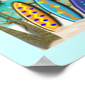 Surf boards Beach Sunny Sea View Poster Imprimer (Coin)