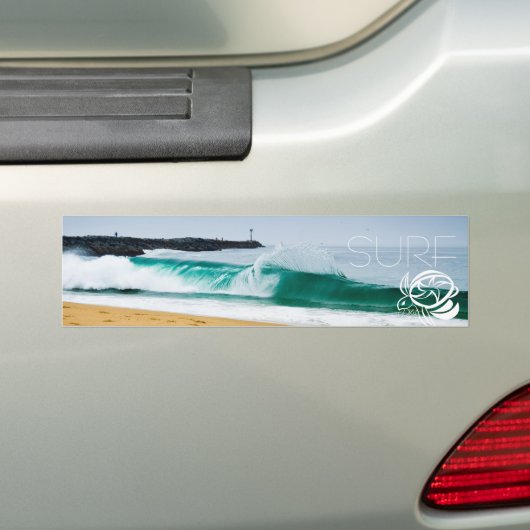 surf bumper bumpersticker (Op auto)