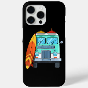 Surf Busje Surfplank Palmboom Surfing Surfer Golve iPhone 15 Pro Max Hoesje