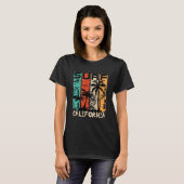 Surf California palm tree beach design T-shirt (Voorkant volledig)