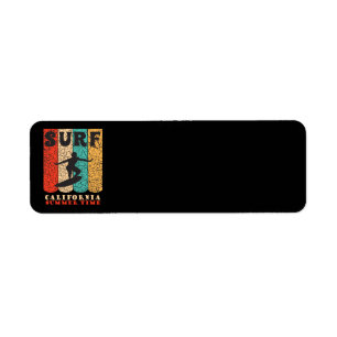 Surf California Return-adreslabel Etiket