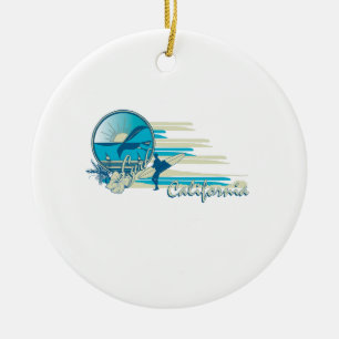 Surf Californië Keramisch Ornament