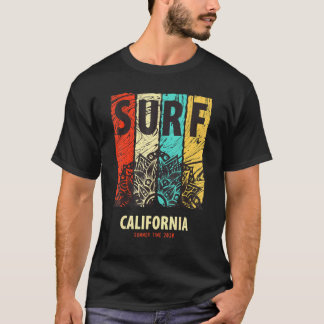 Surf Californië Kust Zomer Rijdend Op Golven T-shirt