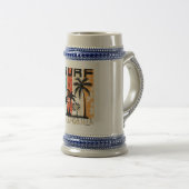 Surf Californie palmier conception de plage Mug (Devant droit)