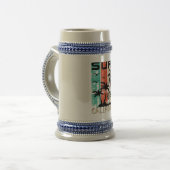 Surf Californie palmier conception de plage Mug (Devant gauche)