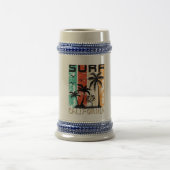 Surf Californie palmier conception de plage Mug (Centre)