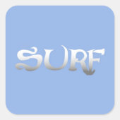 Surf carré gros autocollants (Devant)