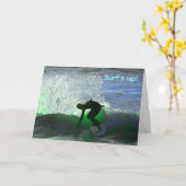 SURF ! Carte d'anniversaire (Fleur jaune)