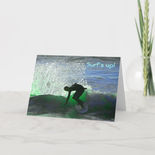SURF ! Carte d'anniversaire (Devant)