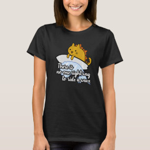 Surf catzilla surfer manier om te rijden t-shirt