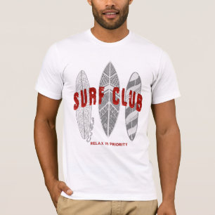 Surf Club Zomer Strand Vakantie Grappige Vintage T-shirt