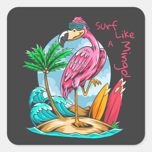 Surf Comme un Mingo ! Autocollant (Devant)