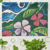 Surf coucher de soleil Serviette de cuisine tropic (Plié)