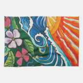 Surf coucher de soleil Serviette de cuisine tropic (Horizontal)