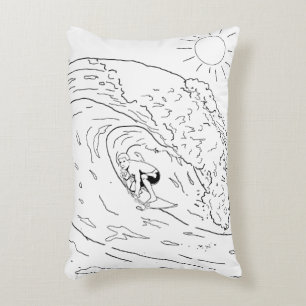 Surf Coussin de coloriage pour adultes