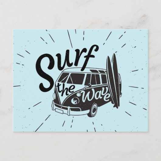 Surf de Golf Briefkaart (Voorkant)