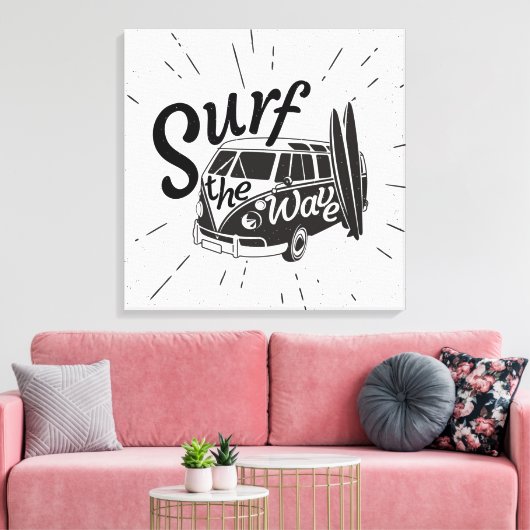 Surf de Golf Canvas Afdruk (Insitu (Woonkamer))