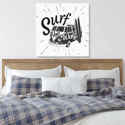 Surf de Golf Canvas Afdruk (Insitu (Slaapkamer))