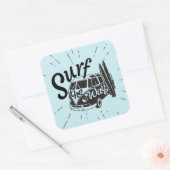 Surf de Golf Vierkante Sticker (Envelop)