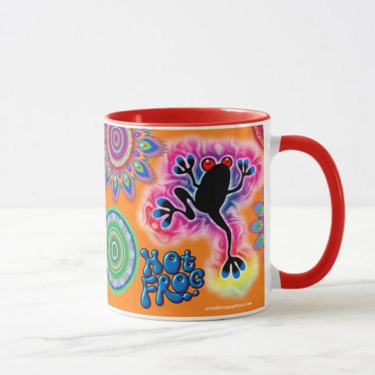Surf de grenouille chaude, tasse à café à deux ton (Droite)