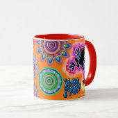 Surf de grenouille chaude, tasse à café à deux ton (Devant droit)