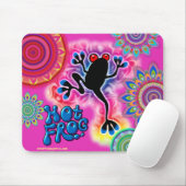 Surf de la grenouille chaude pink tapis de souris  (Avec souris)