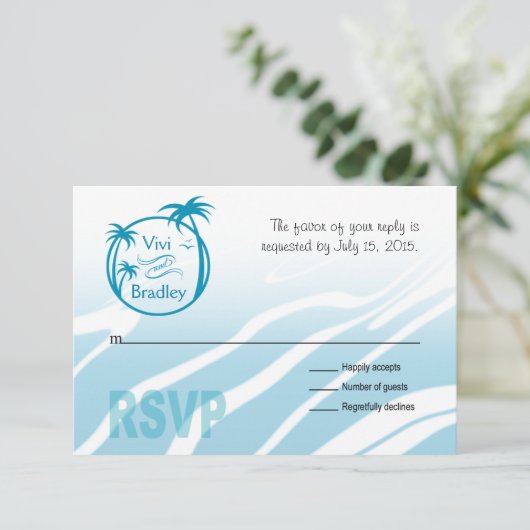 Surf de plage Palm Logo RSVP | bleu (Debout devant)
