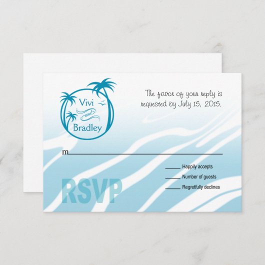 Surf de plage Palm Logo RSVP | bleu (Devant / Derrière)