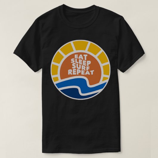Surf de sommeil de manger répéter TShirt (Design devant)