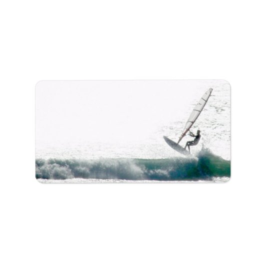 Surf de wind etiket (Voorkant)