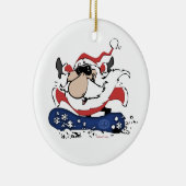 Surf des neiges Père Noël avec les ornements (Droite)