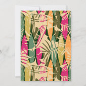 Surf d'été | Invitation vintage voiture rose (Dos)