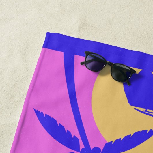 Surf d'été nom personnalisé serviette de plage (En situation)