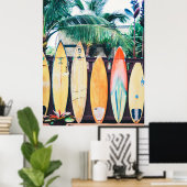 Surf d'Oahu | Poster (Bureau à domicile)