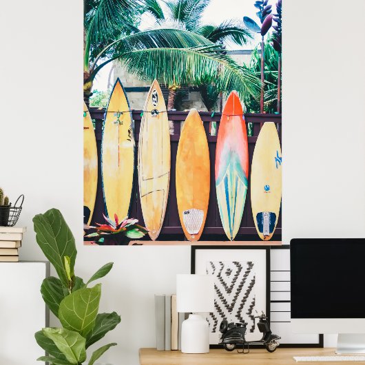 Surf d'Oahu | Poster (Bureau à domicile)