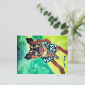 Surf Dog Briefkaart (Staand voorkant)